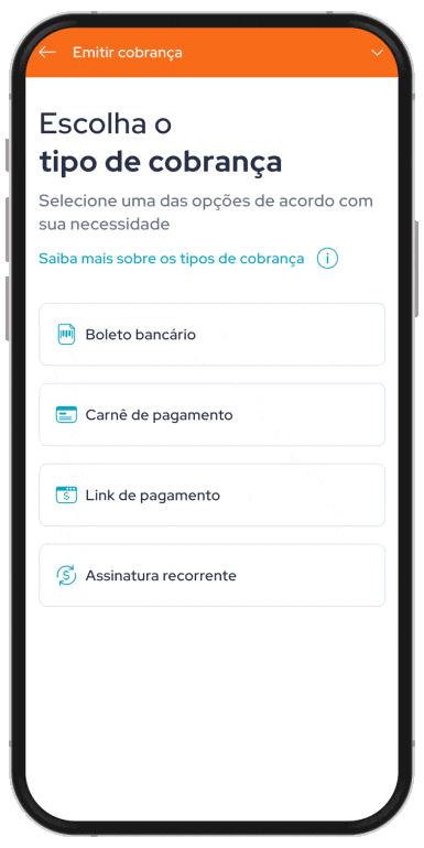 Gif animado de geração de boleto