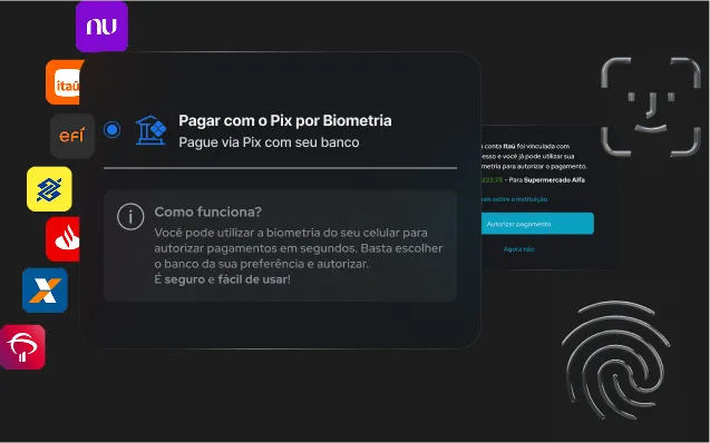 Como funciona o pix por biometria? Você pode utilizar a biometria do seu celular para autorizar pagamentos em segundos. É seguro e fácil de usar!