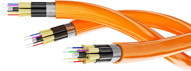 Cabos de internet entrelaçados
